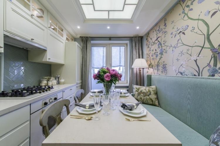 Cuisine étroite - photo de design d'intérieur