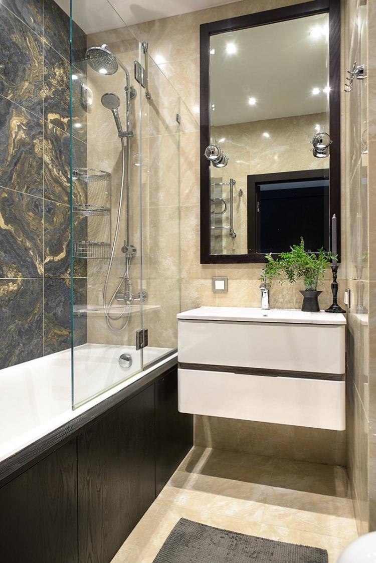 Design d'intérieur de salle de bain 4 m² - des photos de vrais intérieurs