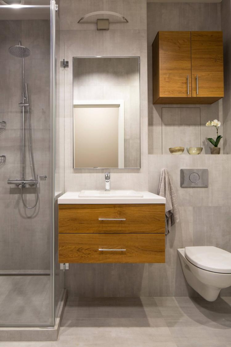 Design d'intérieur de salle de bain 4 m² - des photos de vrais intérieurs