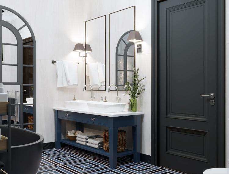 Design de salle de bain Nuances de gris