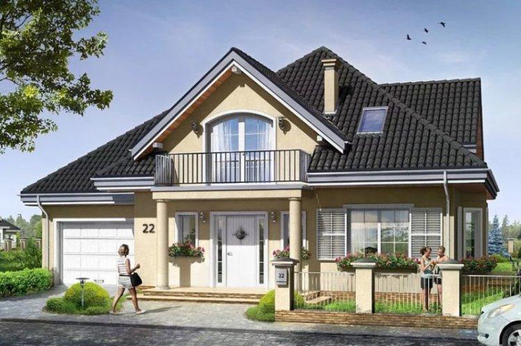 Maison à deux étages avec grenier - projets et photos