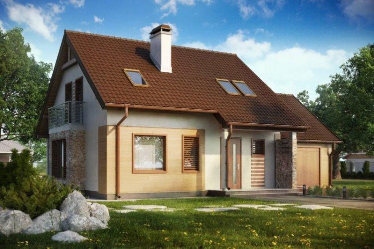 Maison à deux étages avec grenier - projets et photos