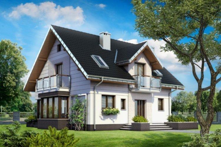 Maison à deux étages avec grenier - projets et photos