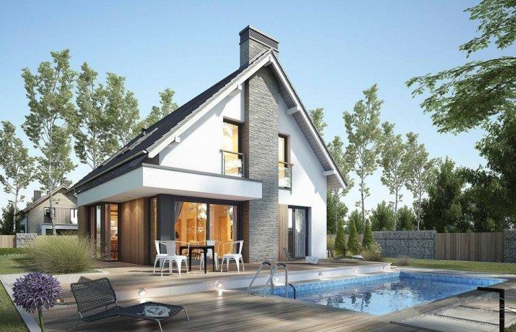 Maison à deux étages avec grenier - projets et photos