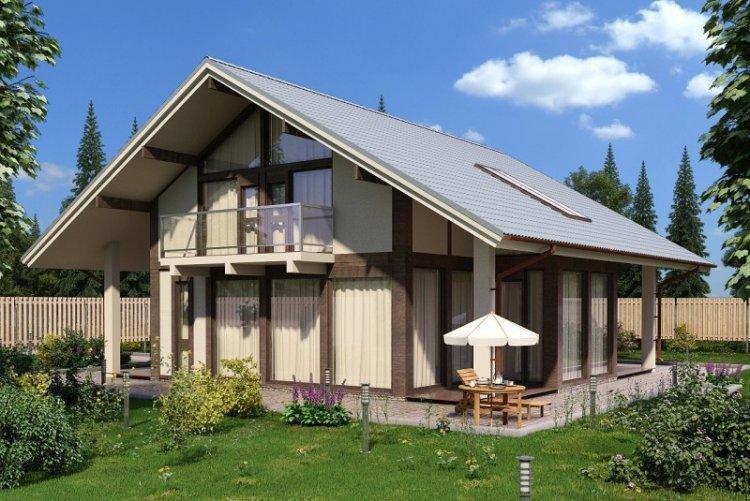 Maison d'un bar avec un grenier - projets et photos