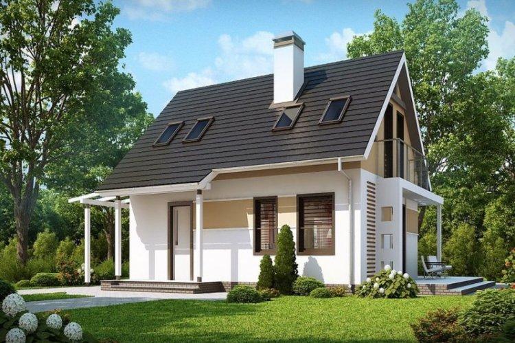 Maison de blocs de mousse avec un grenier - projets et photos