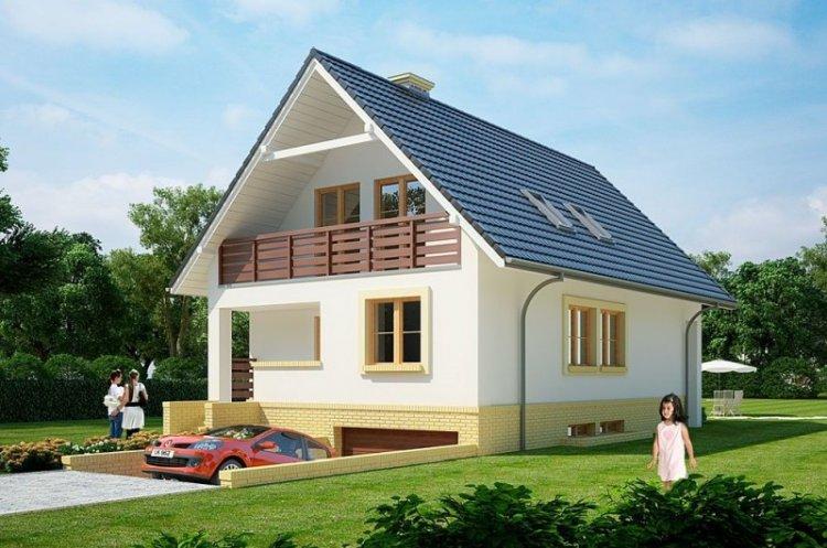 Maison de blocs de mousse avec un grenier - projets et photos