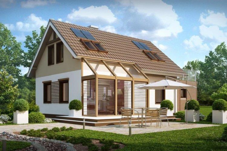 Maison avec grenier et terrasse - projets et photos