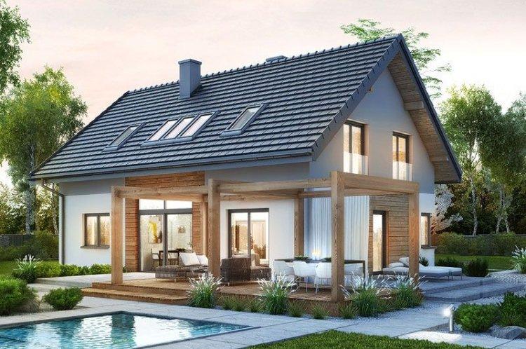 Maison avec grenier et terrasse - projets et photos