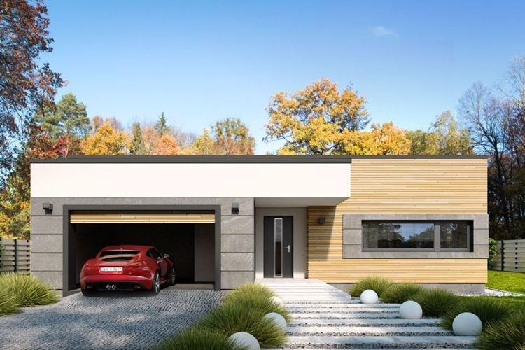 Maison de style moderne avec garage