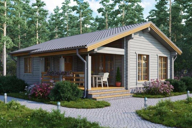 Maison à un étage d'un bar - projets et photos