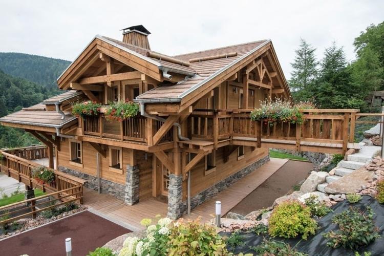 Maisons en rondins de style chalet - projets et photos
