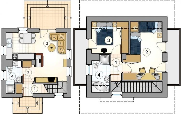 Options d'aménagement pour une maison à deux étages
