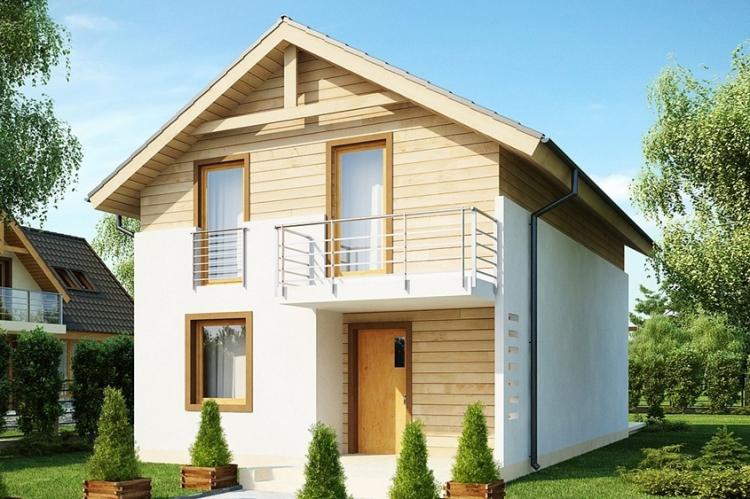 Maisons à deux étages avec balcon - projets et photos