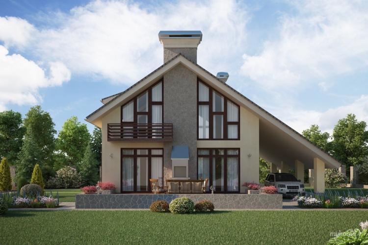 Maisons à deux étages avec grenier - projets et photos