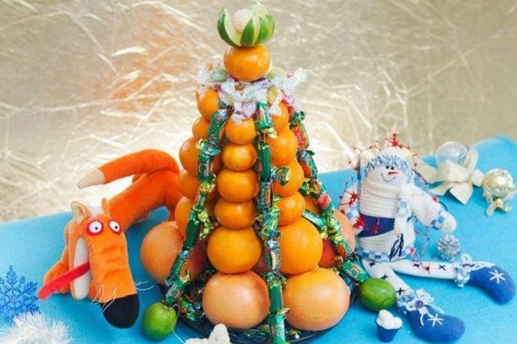 Sapin de Noël DIY fait de bonbons - photos et idées