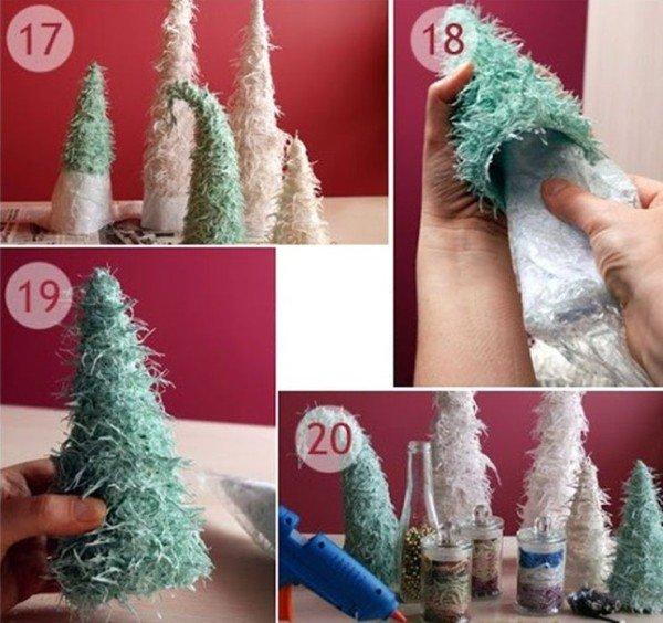 Arbre éponge à faire soi-même fait de fils