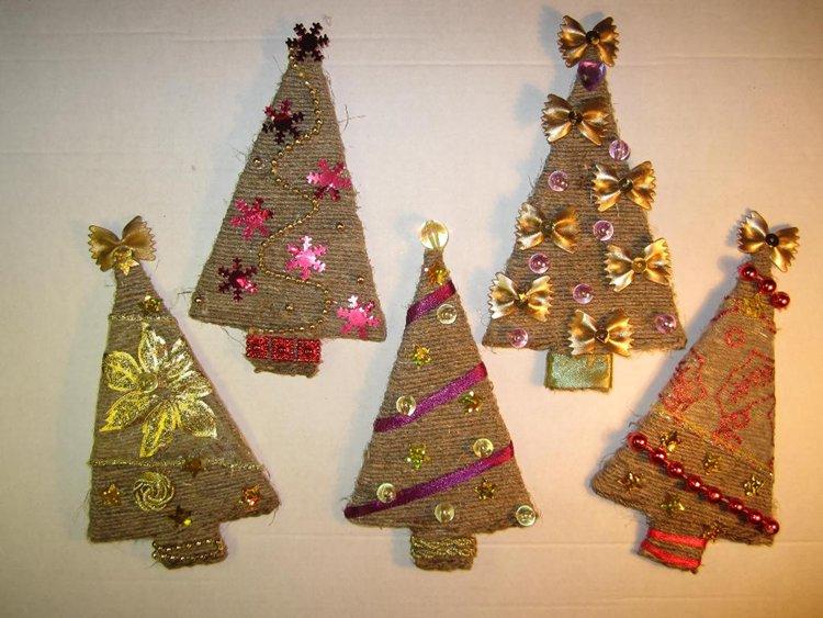 Sapin de Noël DIY en fils - photos et idées