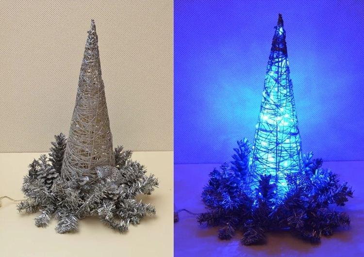 Sapin de Noël DIY en fils - photos et idées