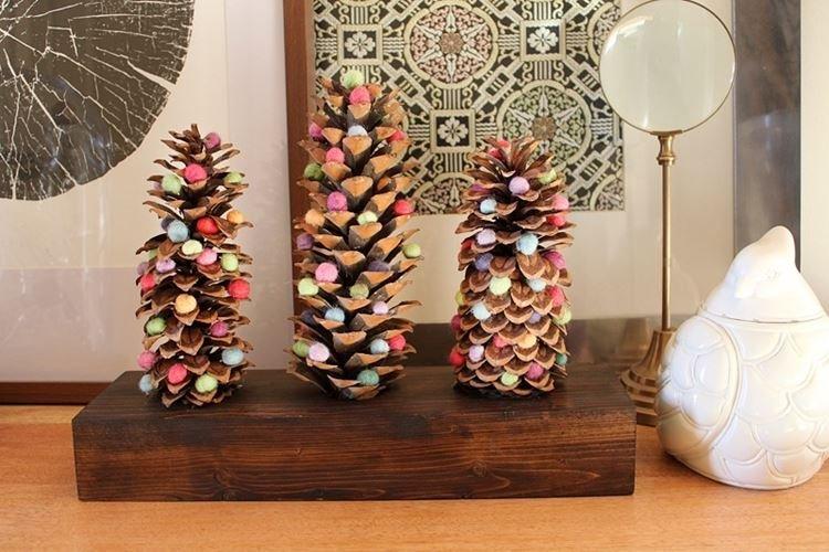 Sapin de Noël DIY fait de cônes - photos et idées