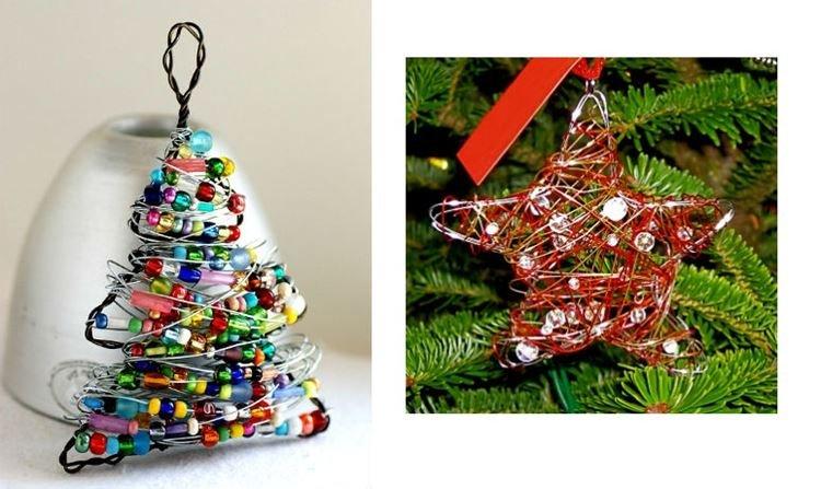 Bricolage jouets de Noël en perles et en fil de fer