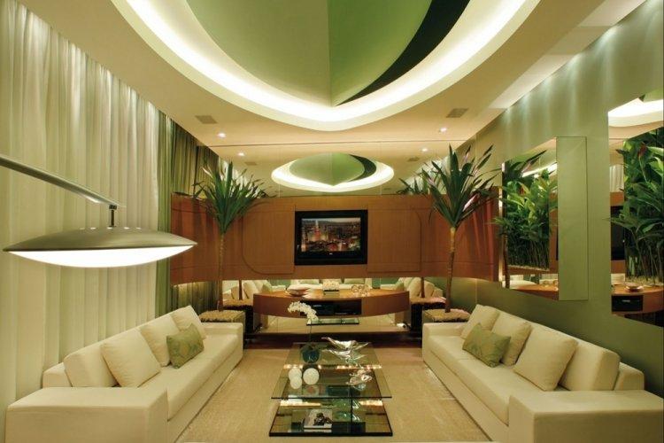 Couleur pistache dans le salon - design photo