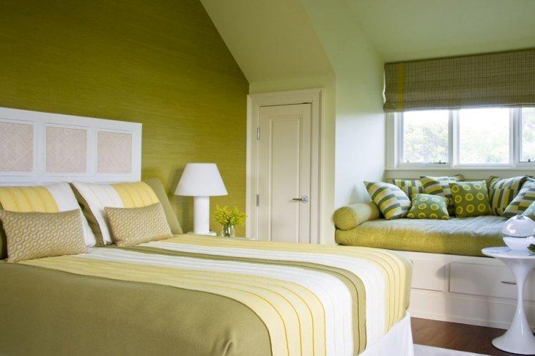 Couleur pistache dans la chambre - photo design