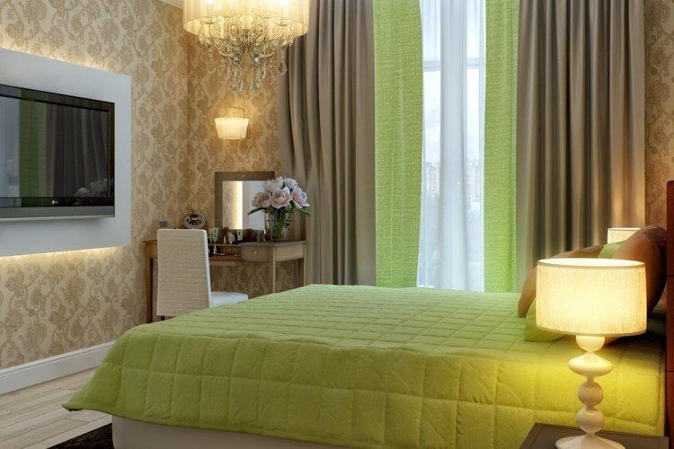Couleur pistache dans la chambre - photo design