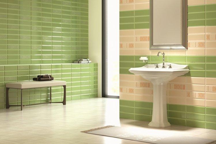 Couleur pistache dans la salle de bain - design photo