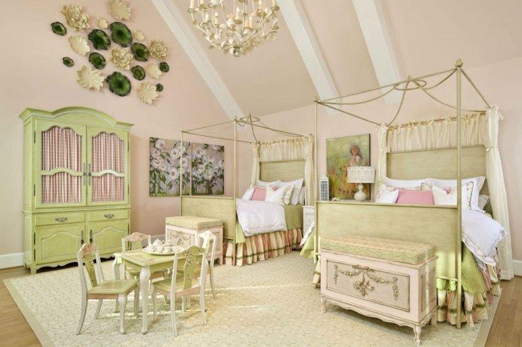 Couleur pistache dans la chambre des enfants - design photo