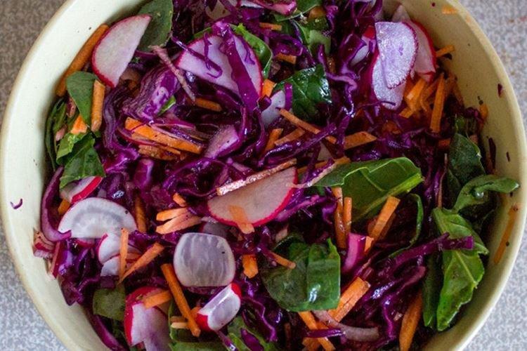 Salade de carottes et chou rouge