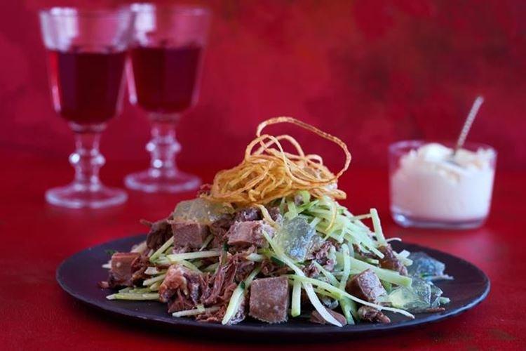 Salade de langue de boeuf et radis