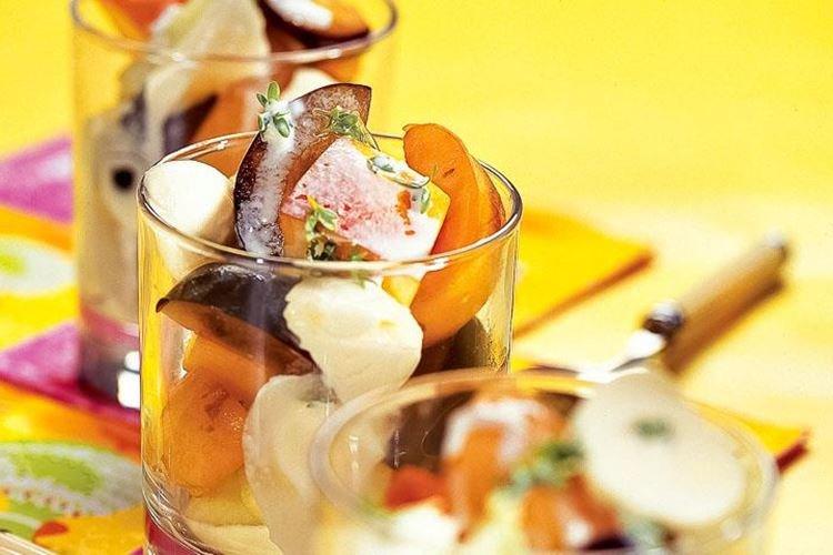 Salade de fruits à la mozzarella