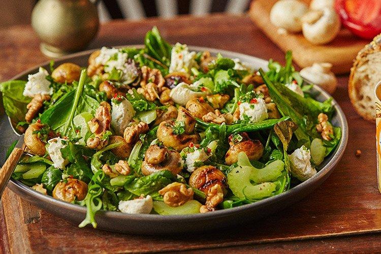 Salade de champignons au céleri