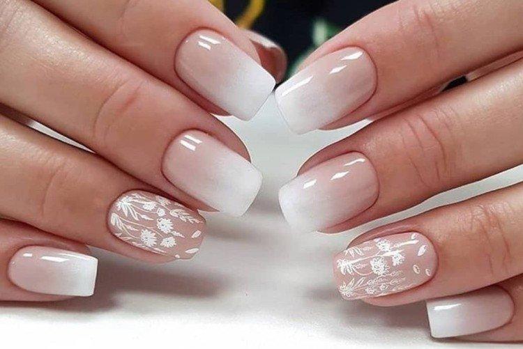 Manucure nue de mariage