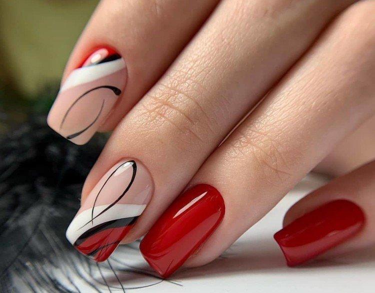Manucure rouge - photo et belles idées