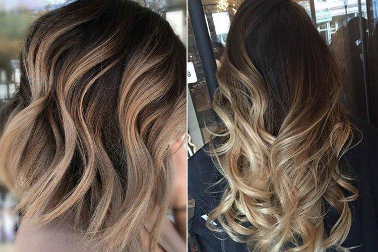 Balayage sur cheveux foncés