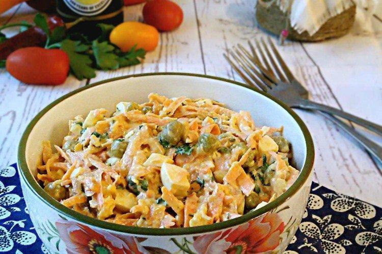 Salade de carottes aux petits pois