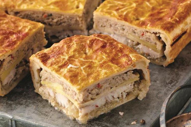 Tarte feuilletée au sandre et à la carpe