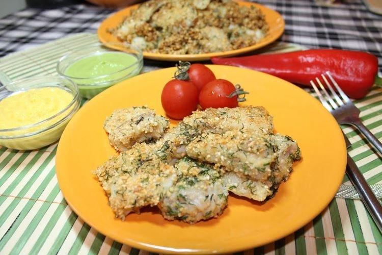 Sandre pané aux noix