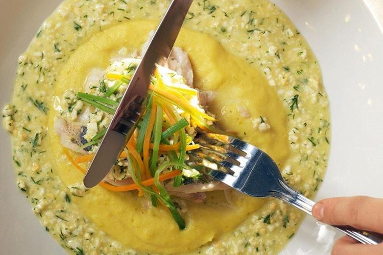 Sandre en sauce aux oeufs