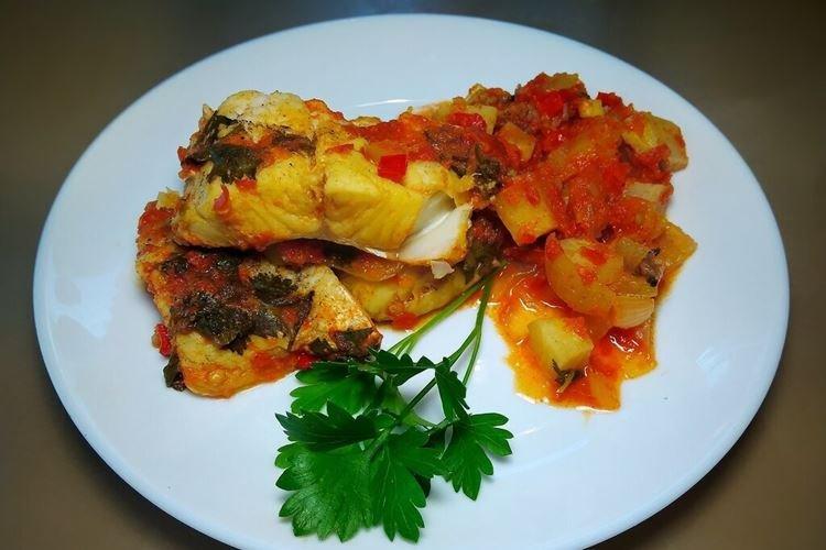 Sandre au poivre à la tomate