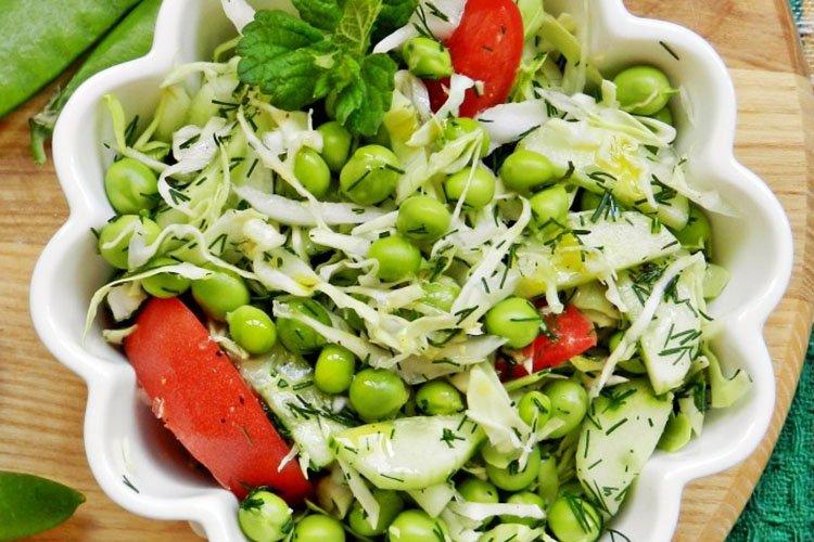 Salade de tomates aux petits pois