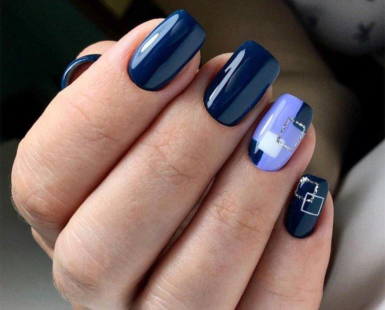 Manucure bleue - photos et idées