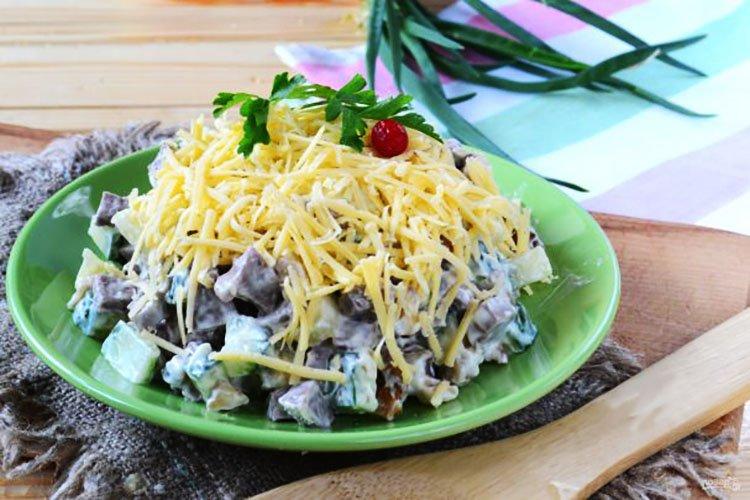 Salade de langue de boeuf et concombre