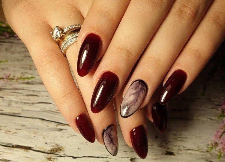 Manucure bourguignonne - photos et idées