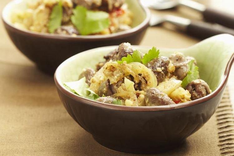 Coeurs de poulet aux noix