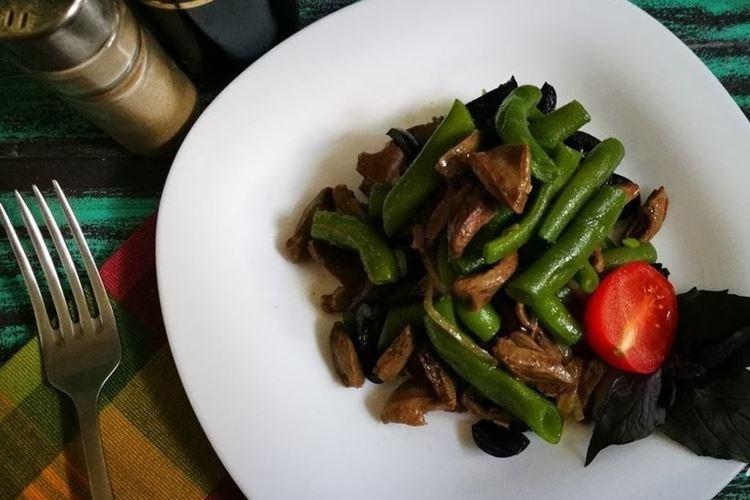 Salade de coeurs de poulet et haricots verts