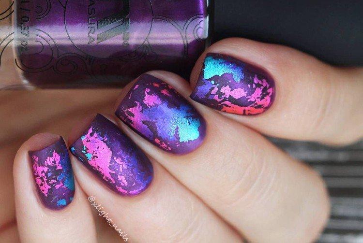 Manucure violette tendance 2021