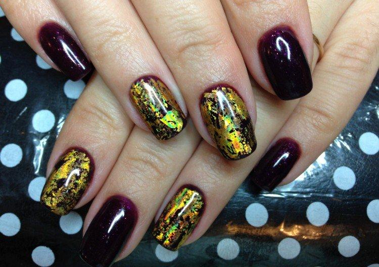 Manucure en feuille - photos et idées